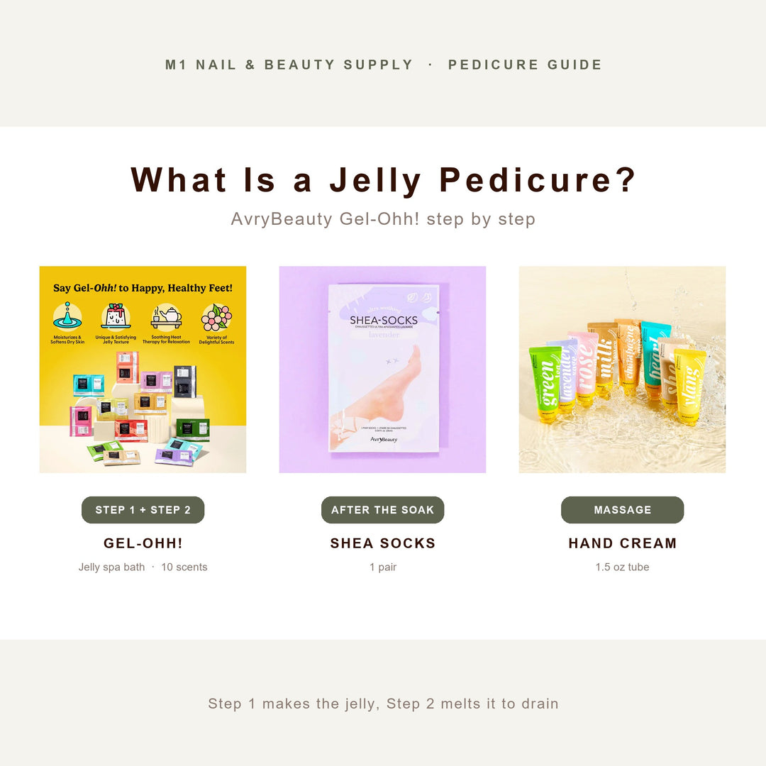 AvryBeauty Gel-Ohh! Jelly Spa Bath pack with Shea Butter Socks and Shea Butter Hand Cream