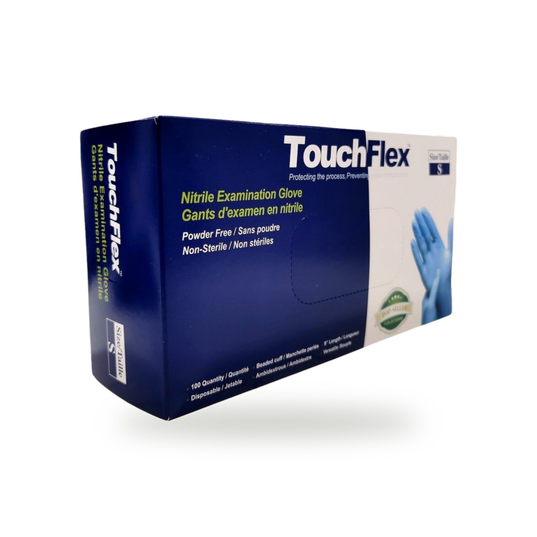 Gloves category: TouchFlex Blue Nitrile  Exam Gloves