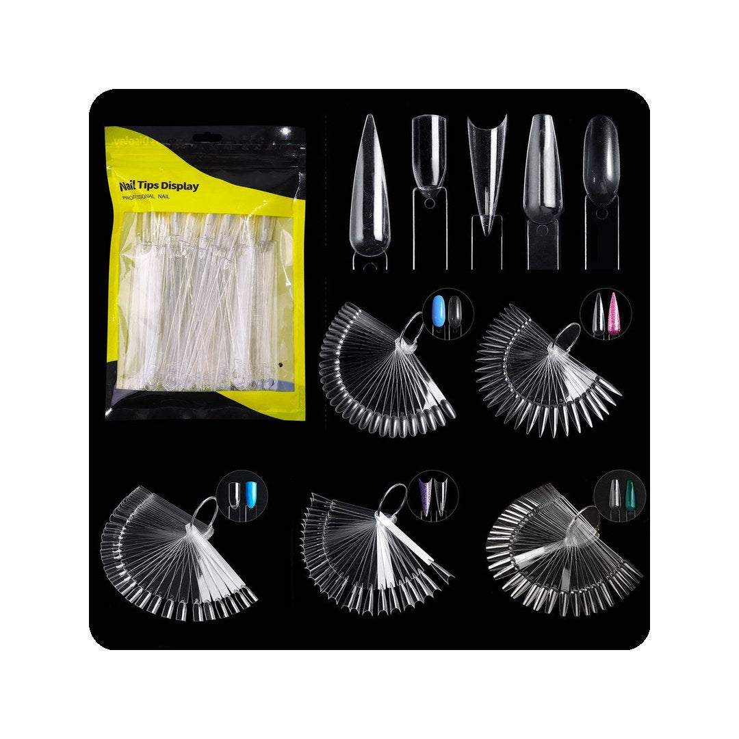 Nail Accessories category: 50 Tips Nail Color Chart with Ring