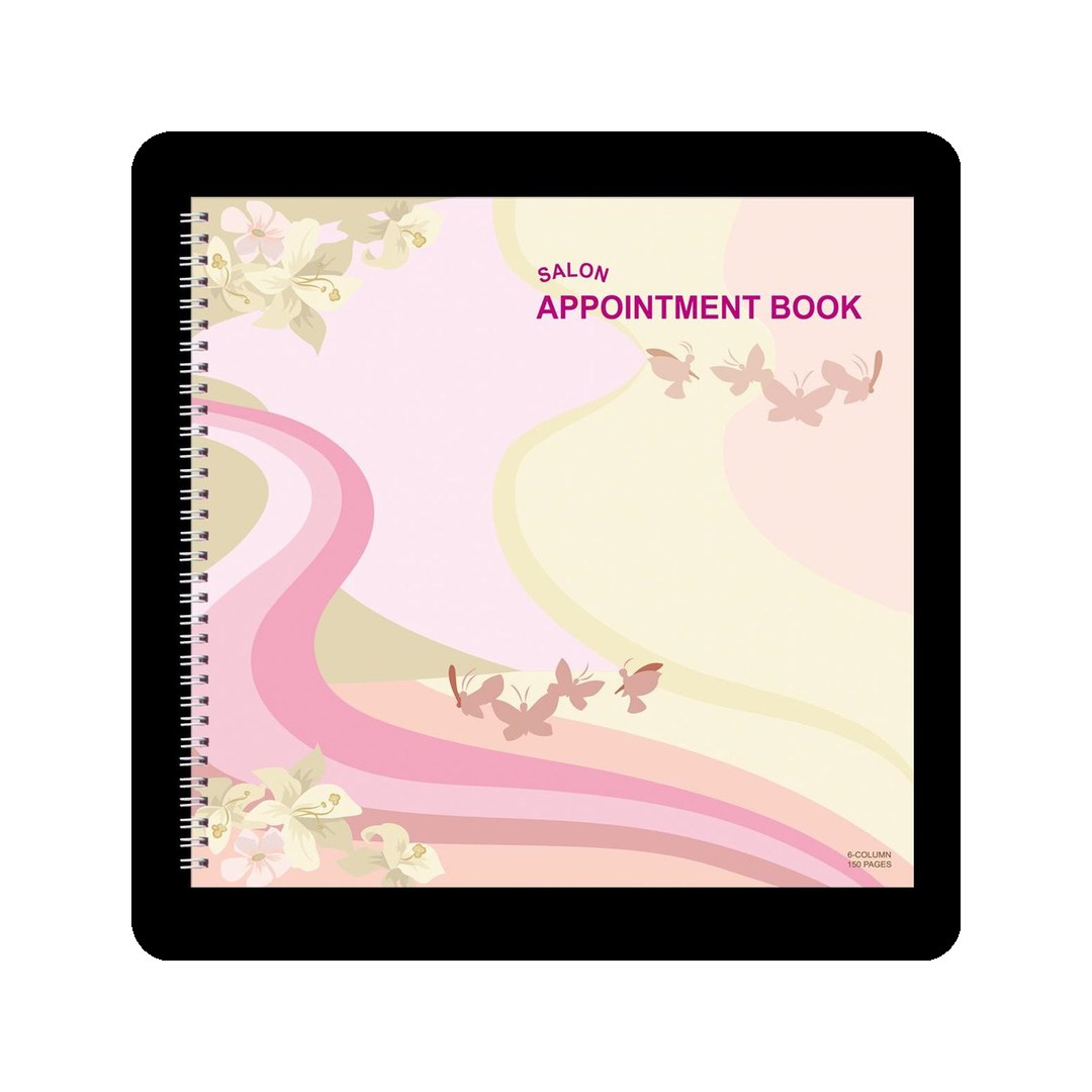 Front Desk & Staff category: Butterfly Appointment Book 6 Columns
