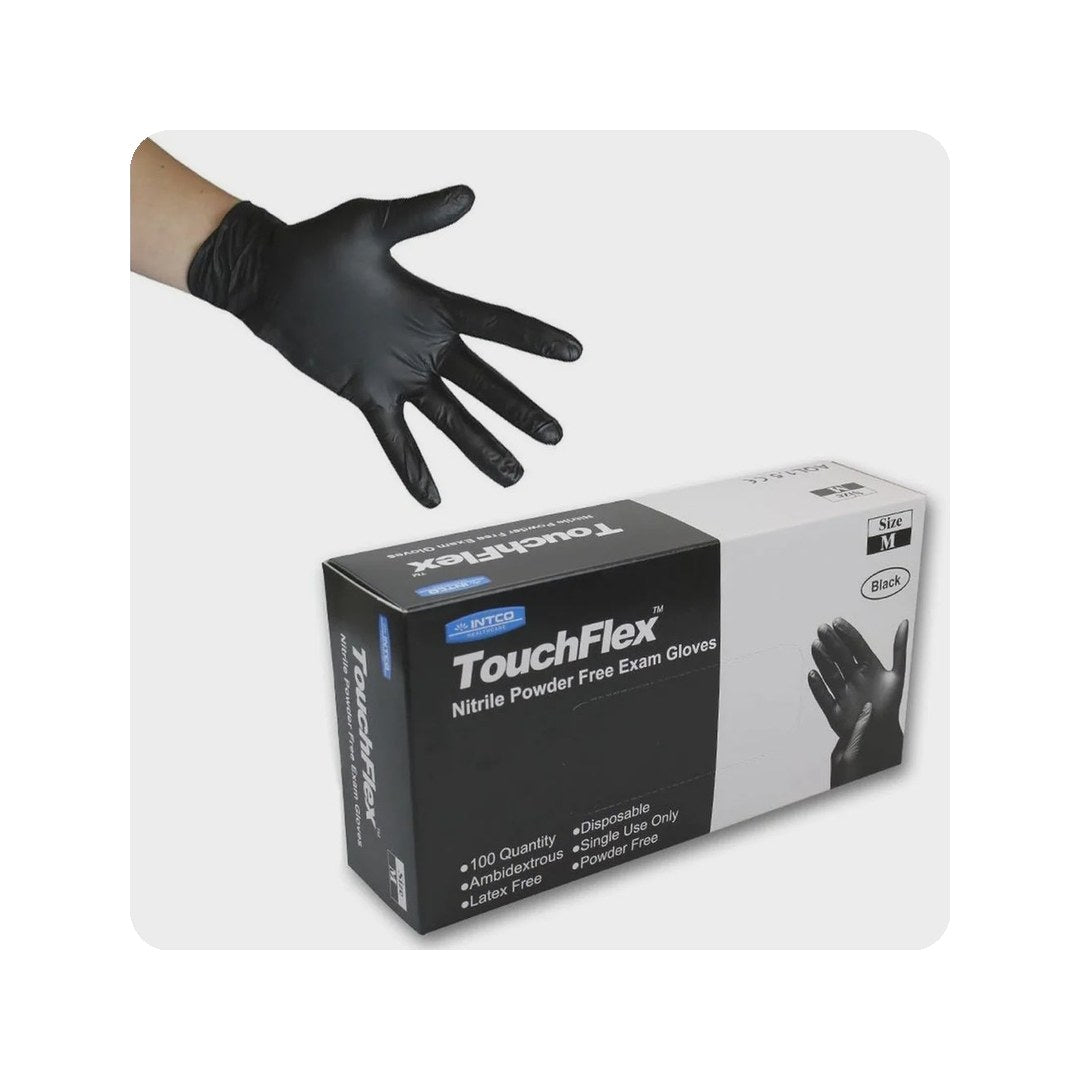Salon Supplies category: TouchFlex Nitrile Black Gloves