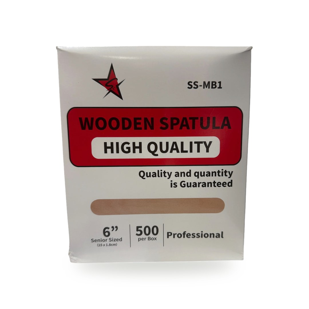 Wax Essentials category: Silver Star Wooden Waxing Spatula 150MM 500PCS FH MB1