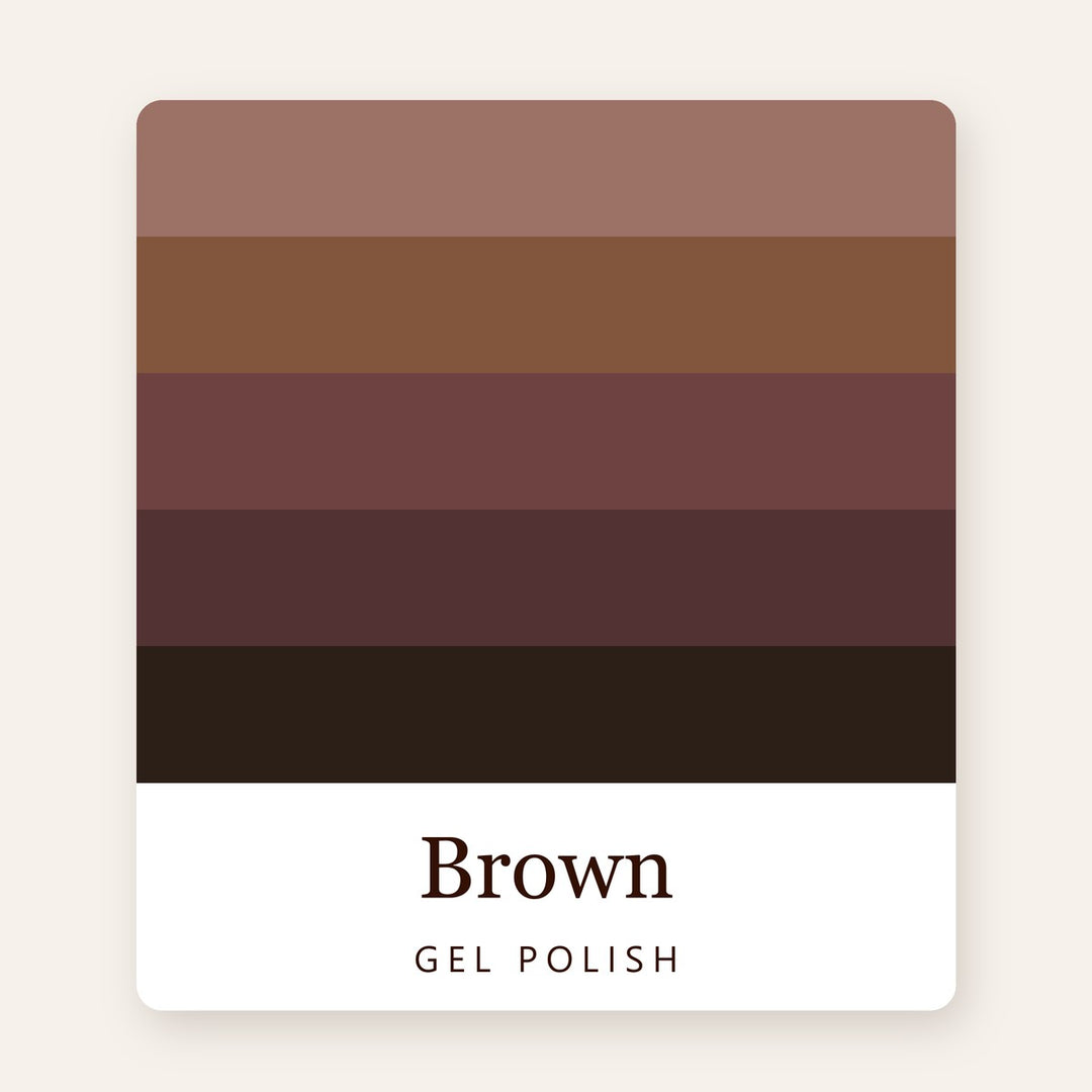 Brown Gel Polish: shade range at M1 Nail & Beauty Supply