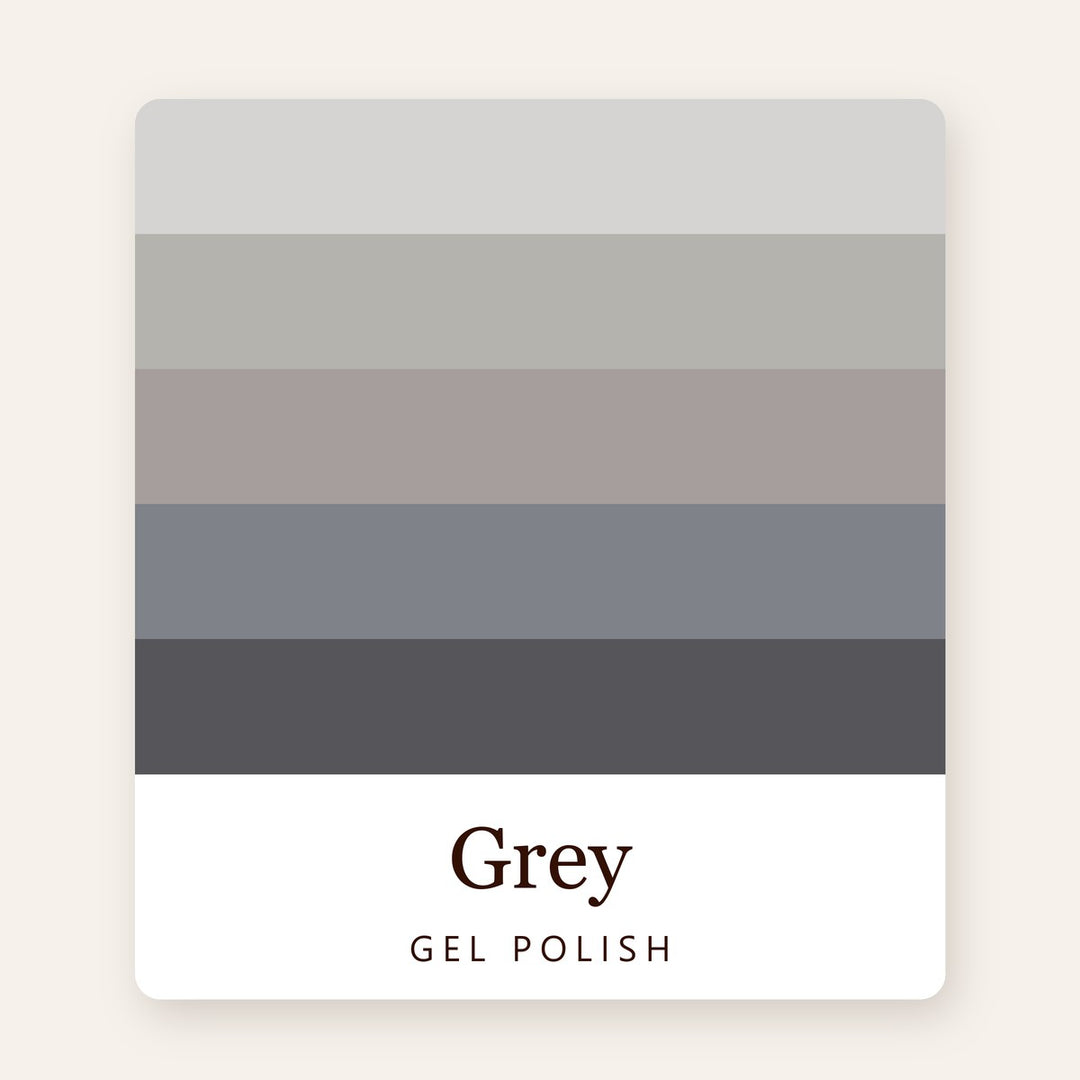 Grey Gel Polish: shade range at M1 Nail & Beauty Supply