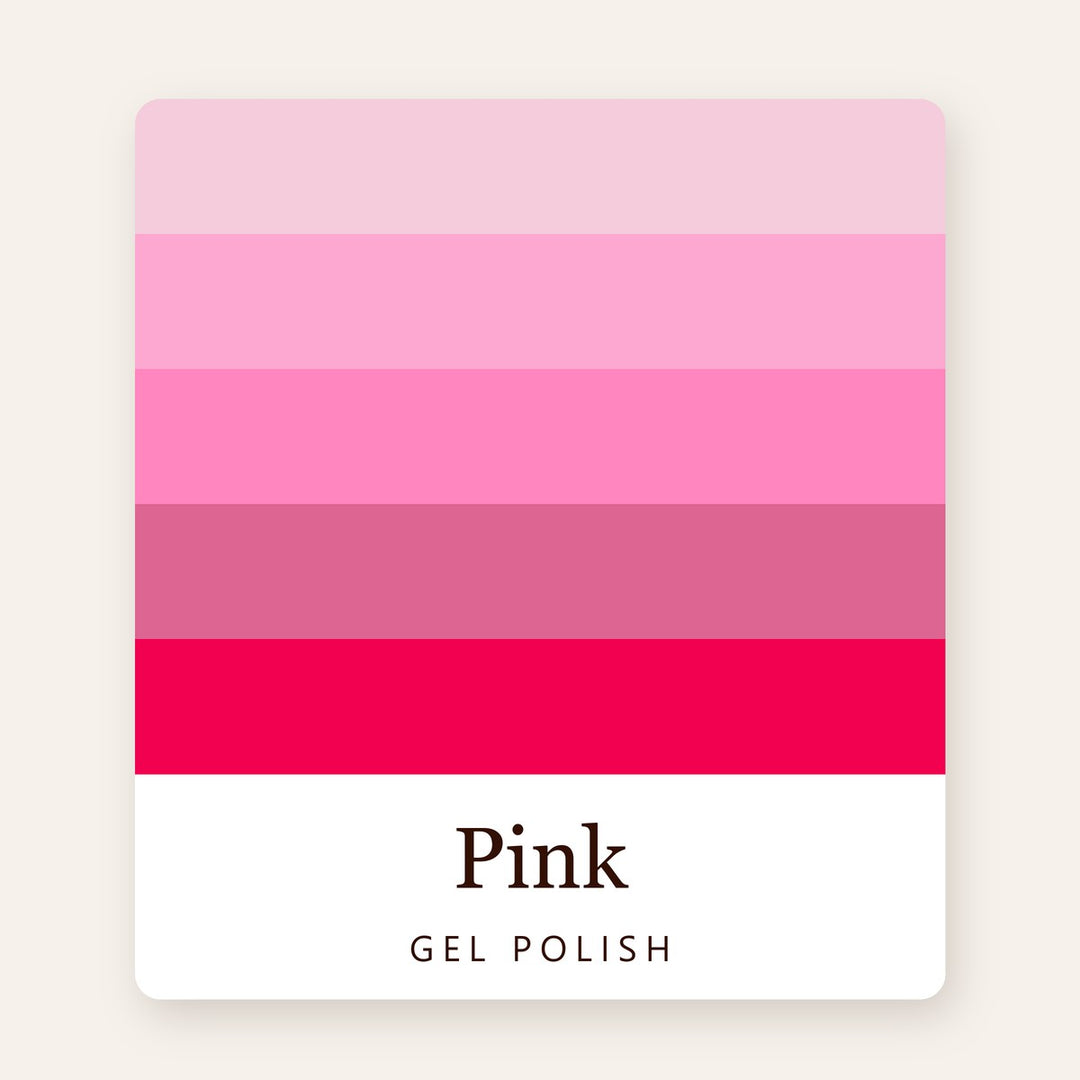 Pink Gel Polish: shade range at M1 Nail & Beauty Supply