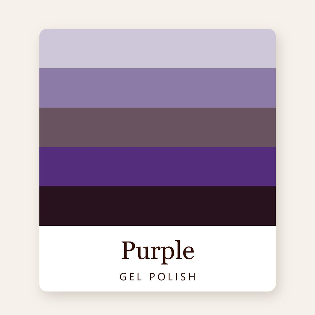 Purple Gel Polish: shade range at M1 Nail & Beauty Supply