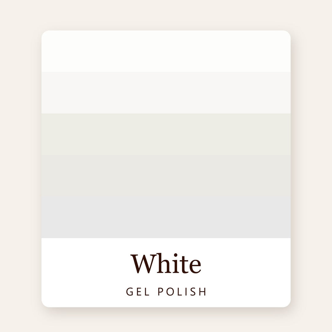 White Gel Polish: shade range at M1 Nail & Beauty Supply
