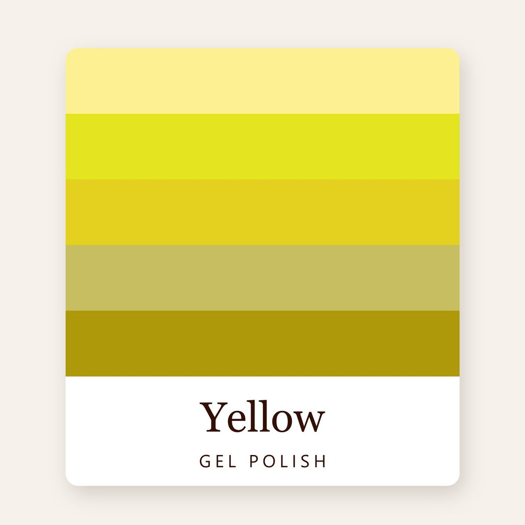 Yellow Gel Polish: shade range at M1 Nail & Beauty Supply