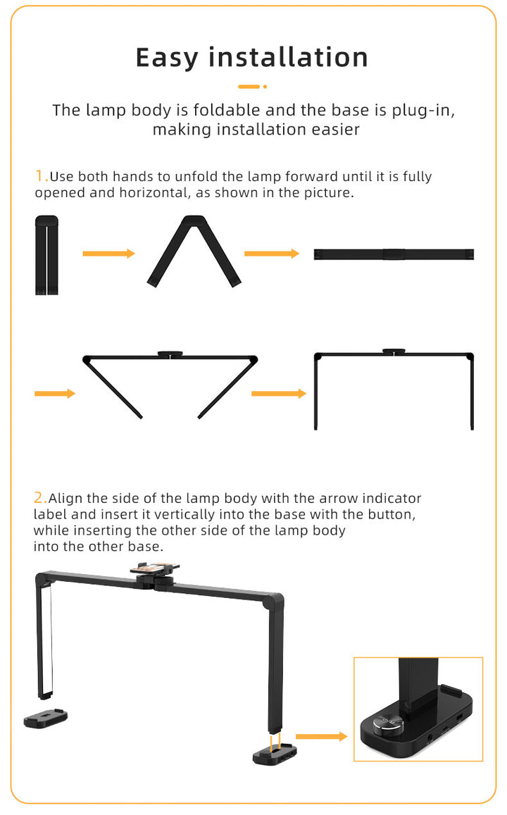 F-800E Manicure Table Foldable LED Square Lamp
