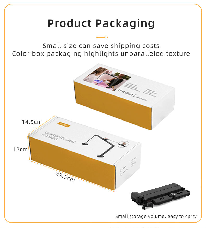 F-800E Manicure Table Foldable LED Square Lamp