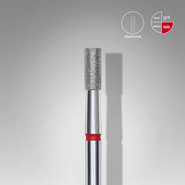 Staleks Diamond Nail Drill Bit Cylinder - Red 2.5/6 mm