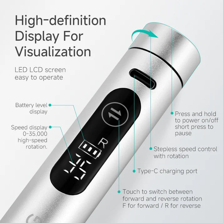 Máy Khoan Móng Không Dây Chuyên Nghiệp AMDMDG D210 Pro