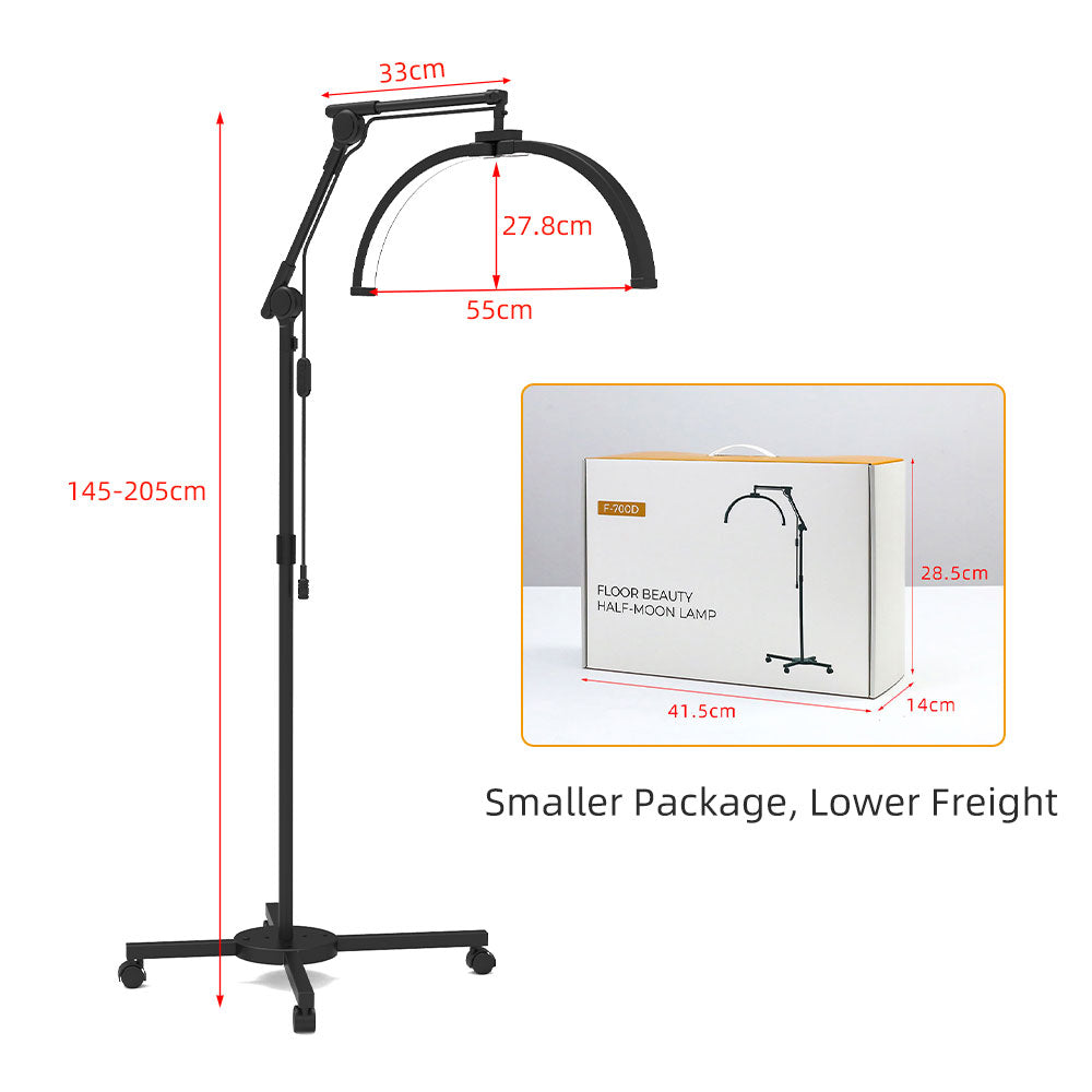 F-700D Floor Beauty Foldable  LED Half Moon  Lamp