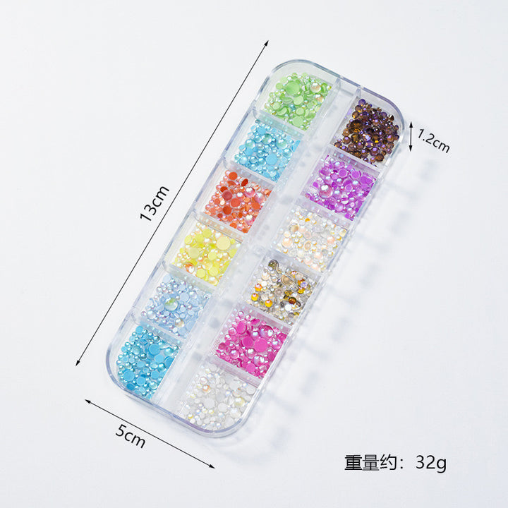 12 Grids Assorted  Nail Accessories - 1