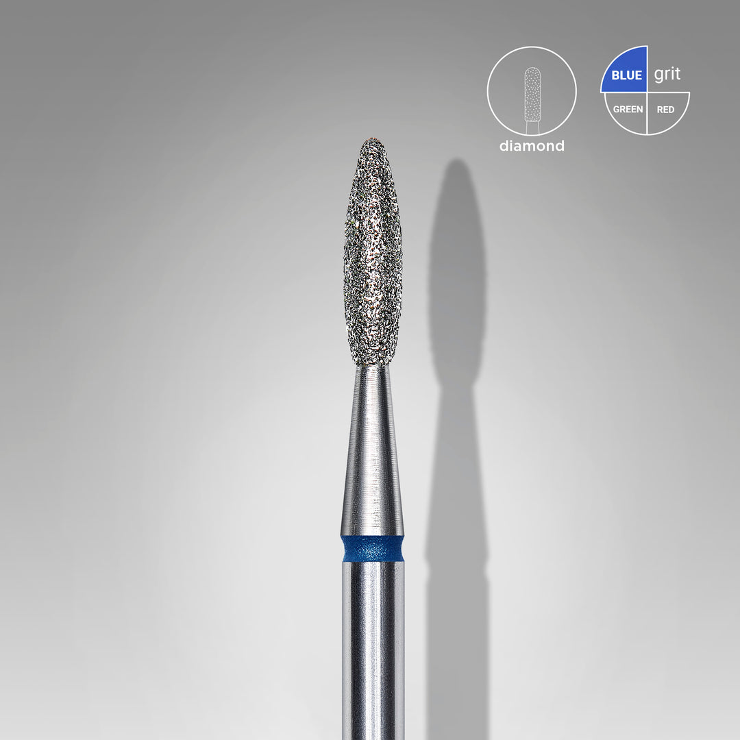 Staleks Diamond Nail Drill Bit Flame - Blue 2.1/8 mm