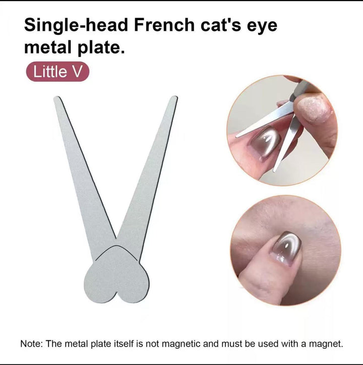 Littile V French Cateyes Metal Plate