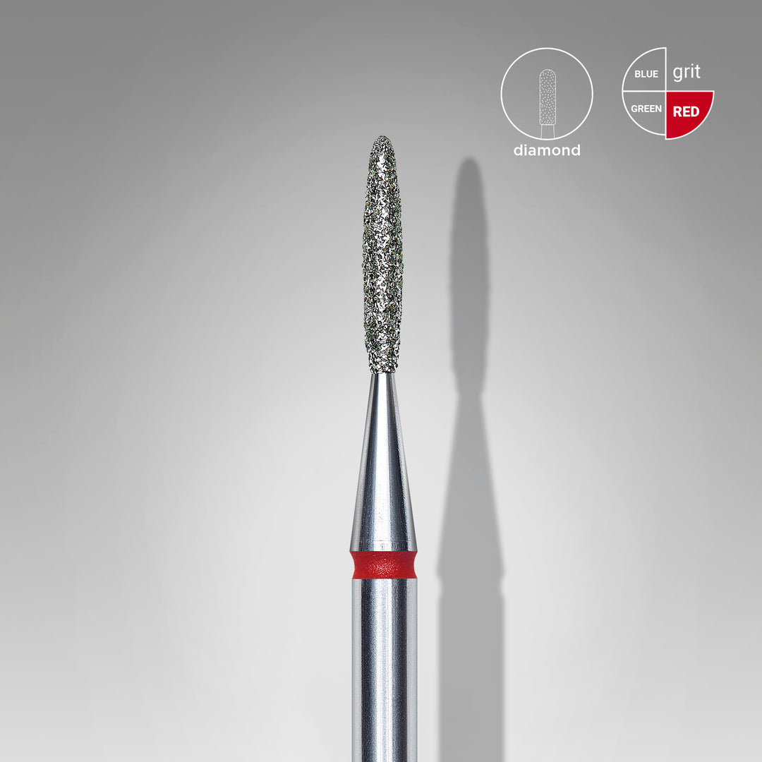 Staleks Diamond Nail Drill Bit Flame - Red 1.4/8 mm