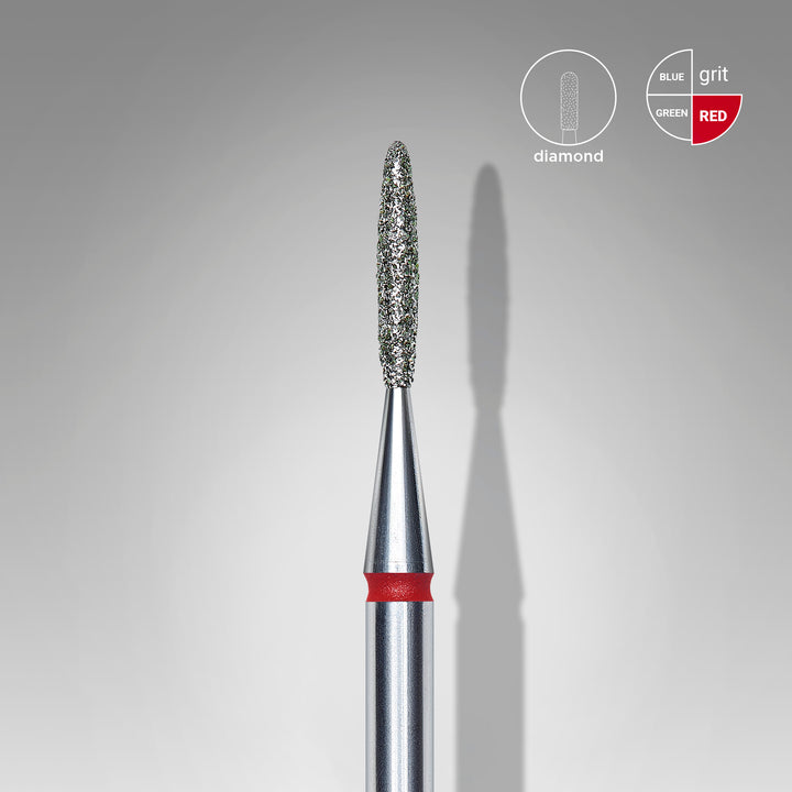 Staleks Diamond Nail Drill Bit Flame - Red 1.4/8 mm