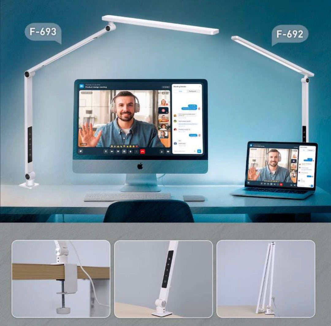 Đèn Bàn Gấp Đôi Hai Tay F-693