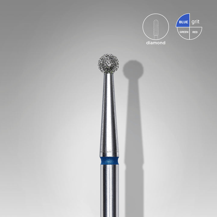 Staleks Pro Expert Diamond Nail Drill Bit Ball - Blue - 2.5 mm