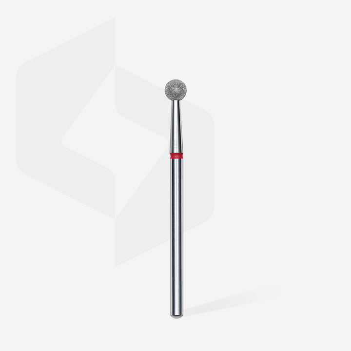 Staleks Pro Expert Diamond Nail Drill Bit Ball - Red - 4 mm