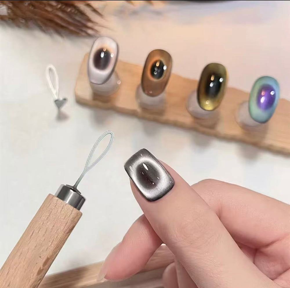L Shape Circle Cateyes Metal Plate - Cat Eye Magnet (view 2)