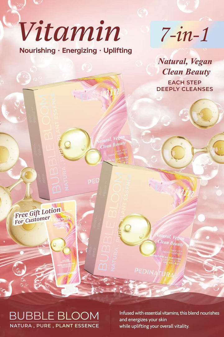 Pedinatural Bubble Bloom Spa Pedicure Kit 7in1 (36boxes/Case)