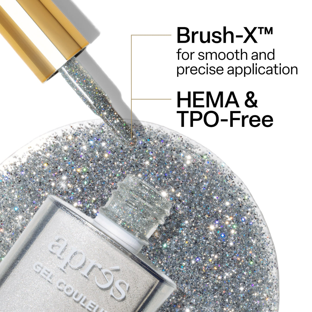 Apres Hello Kitty® Flash Glitter Gel Couleur 10ml - HK05 The End
