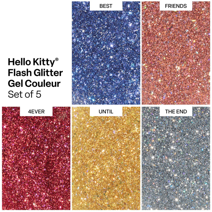 Aprés Hello Kitty® Best Friends Flash Gel Sơn Màu Lấp Lánh (Bộ 5)-10ml