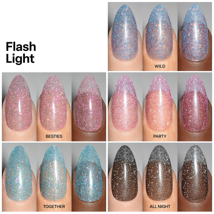Aprés Kuromi™ Naughty and Nice Flash Glitter Gel Couleur (Set of 5)-10ml
