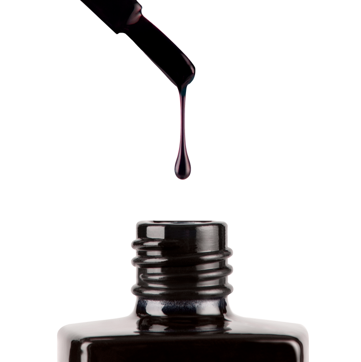 Aprés Gel Couleur HEMA &amp; TPO-free 324 Kohl Hearted - brush and bottle