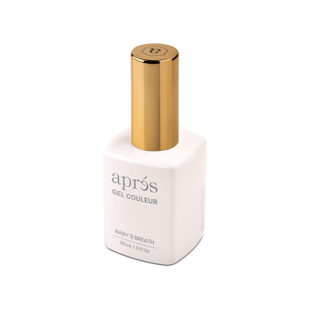 Aprés Gel Couleur HEMA & TPO-free N01 Baby's Breath - bottle, angled view