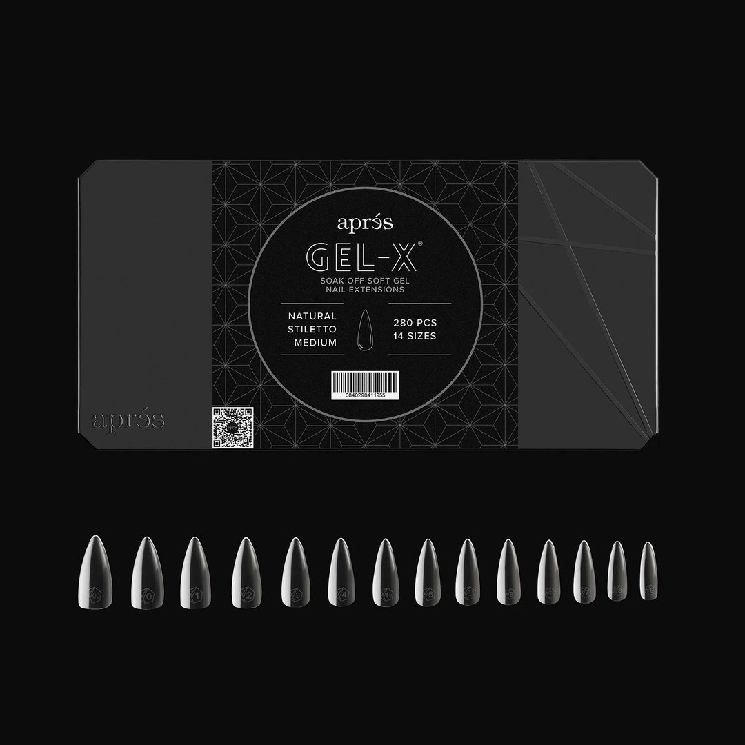 Aprés Gel-X® Natural Stiletto Medium Box of Tips - Mini (280pcs) - tips
