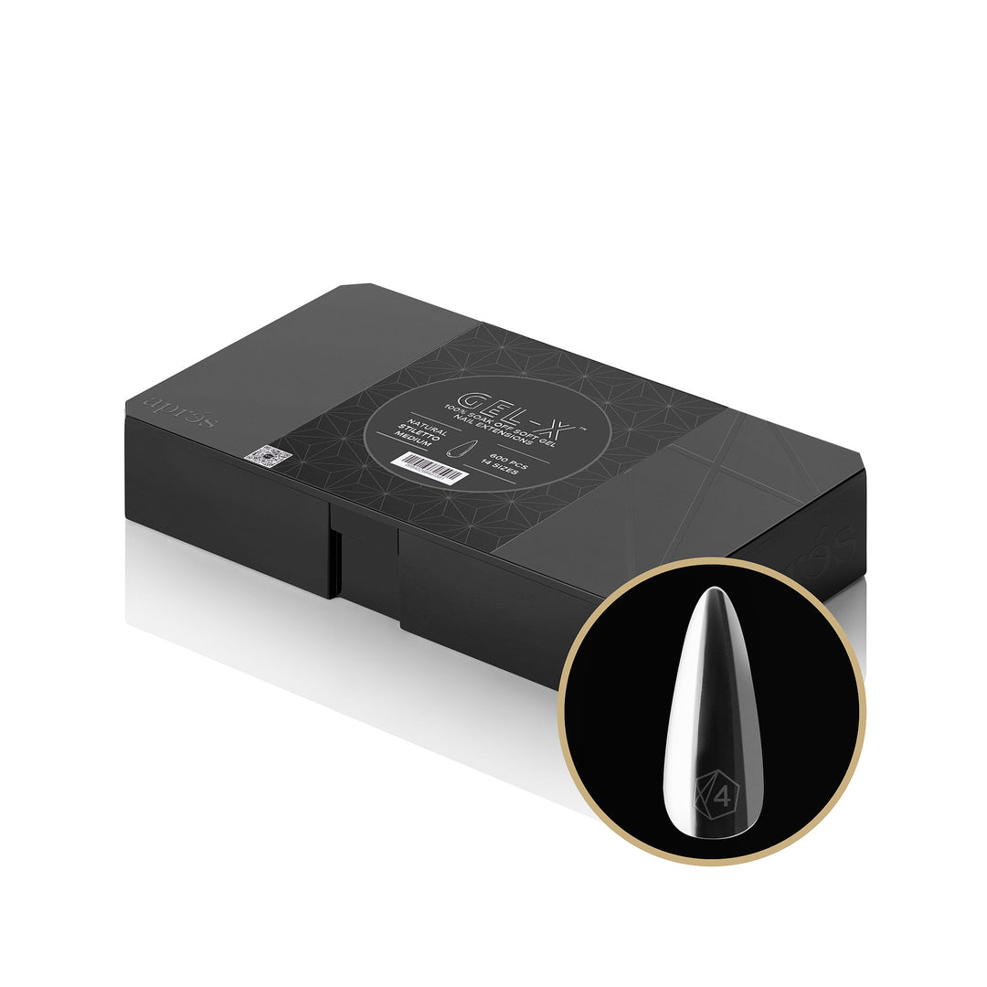 Aprés Gel-X® Natural Stiletto Medium Box of Tips - Pro (600pcs) - box