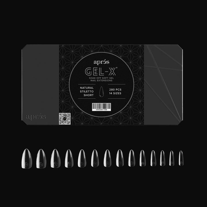 Aprés Gel-X® Natural Stiletto Short Box of Tips - Mini (280pcs) - tips
