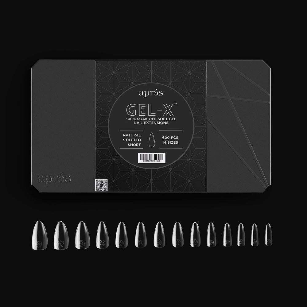 Aprés Gel-X® Natural Stiletto Short Box of Tips - Pro (600pcs) - tips
