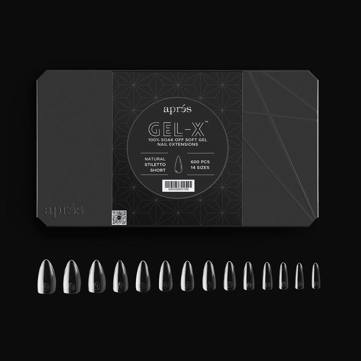 Aprés Gel-X® Natural Stiletto Short Box of Tips - Pro (600pcs) - tips