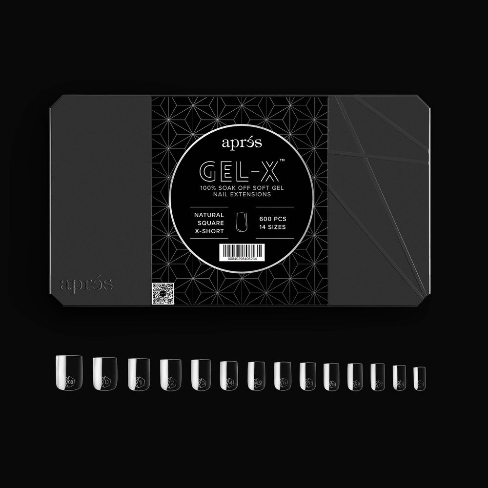 Aprés Gel-X® Natural Square Extra Short Box of Tips - Pro (600pcs) - tips