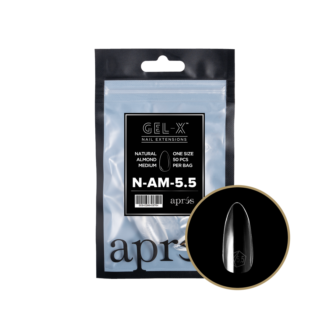 Aprés GEL-X® Natural Almond Medium Refill Bag (50pcs) - Size 5.5