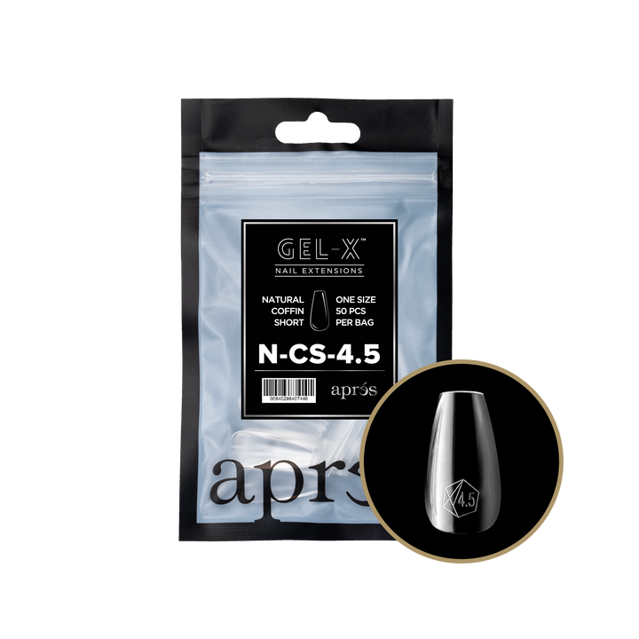 Aprés GEL-X® Natural Coffin Short Refill Bag (50pcs) - Size 4.5