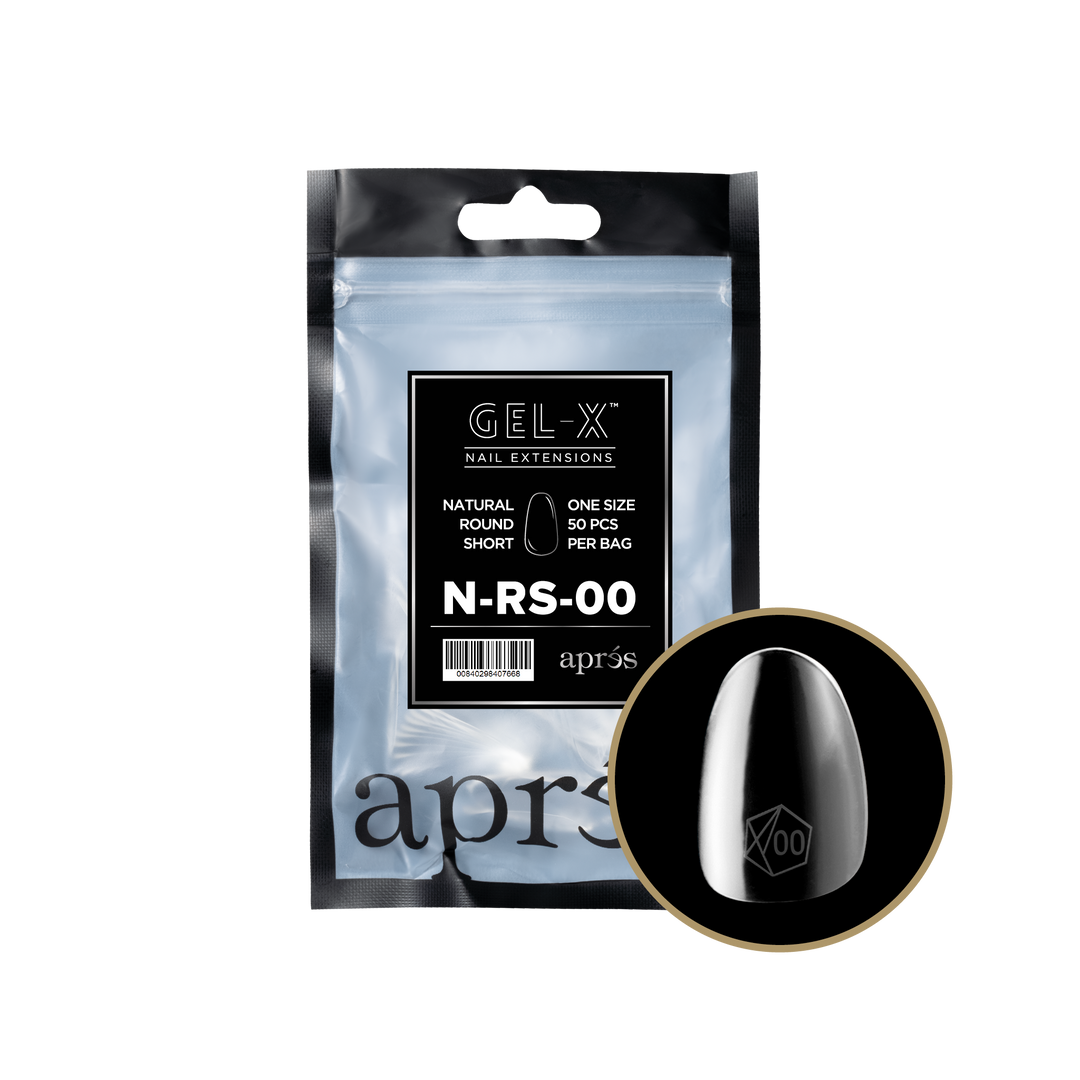 Aprés GEL-X® Natural Round Short Refill Bag (50pcs) - Size 00