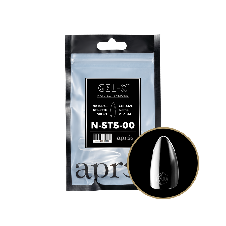 Aprés GEL-X® Natural Stiletto Short Refill Bag (50pcs) - Size 00