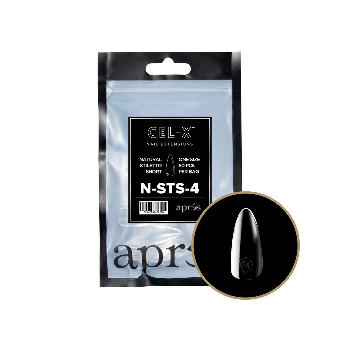 Aprés GEL-X® Natural Stiletto Short Refill Bag (50pcs) - Size 4