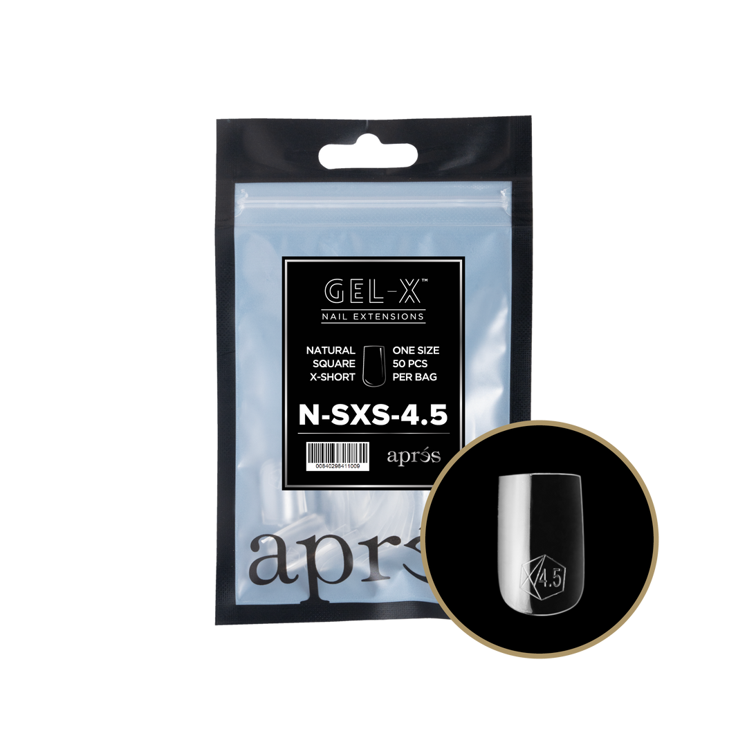 Aprés GEL-X® Natural Square Extra Short Refill Bag (50pcs) - Size 4.5