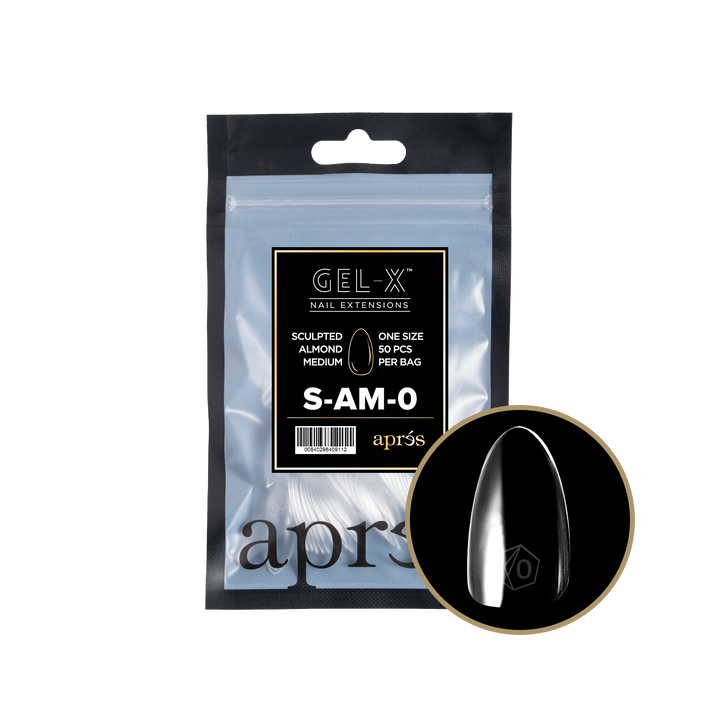 Aprés GEL-X® Sculpted Almond Medium Refill Bag (50pcs) - Size 0