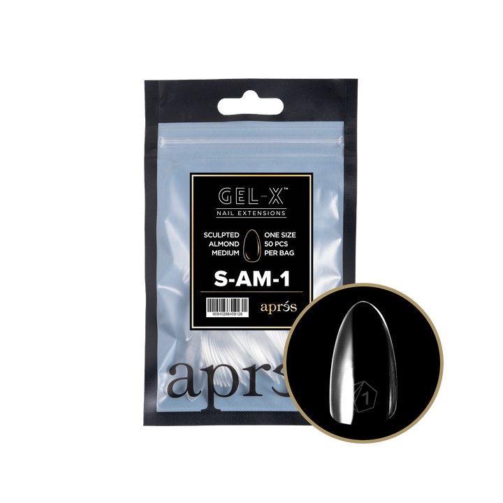 Aprés GEL-X® Sculpted Almond Medium Refill Bag (50pcs) - Size 1