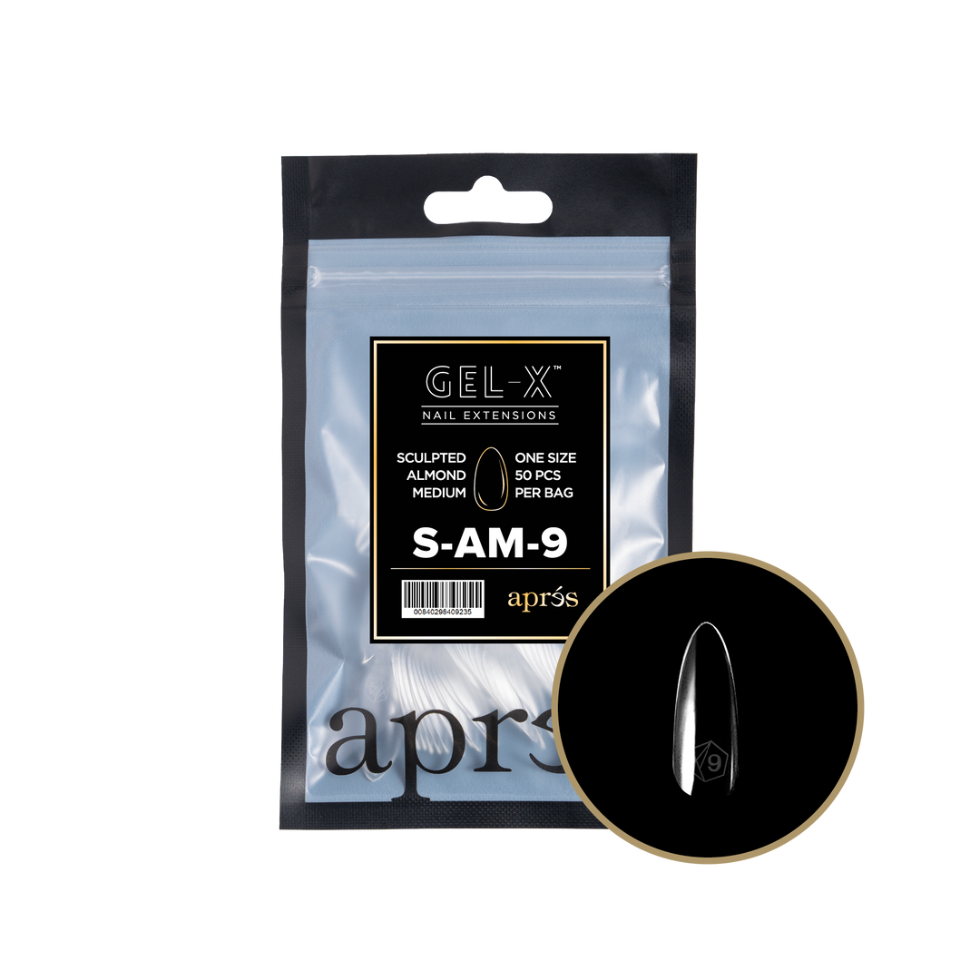 Aprés GEL-X® Sculpted Almond Medium Refill Bag (50pcs) - Size 9