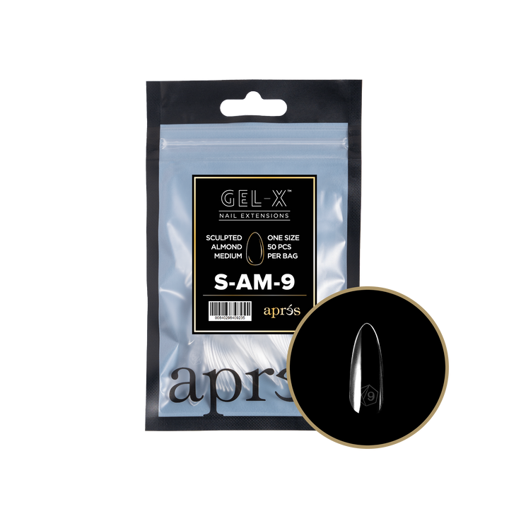 Aprés GEL-X® Sculpted Almond Medium Refill Bag (50pcs) - Size 9