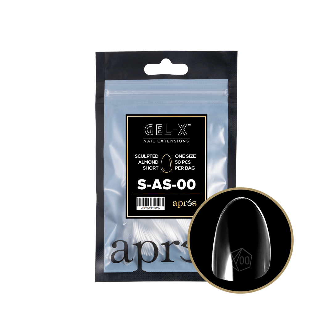 Aprés GEL-X® Sculpted Almond Short Refill Bag (50pcs) - Size 00