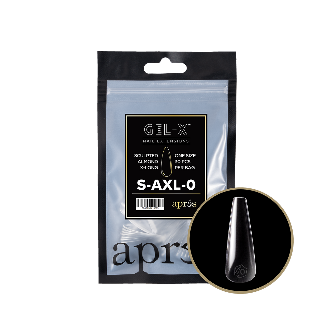Aprés GEL-X® Sculpted Almond Extra Long Refill Bag (30pcs) - Size 0